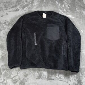 Uniqlo Fluffy Yarn Sweatshirt Womens Medium‎ Fleece Pullover Pockets Outdoor New
